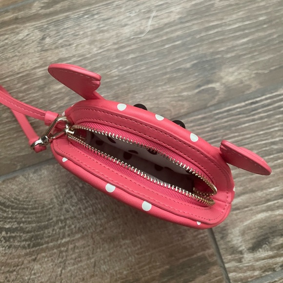 Kate Spade Pink Polka Dot Crab wristlet - Picture 2 of 2